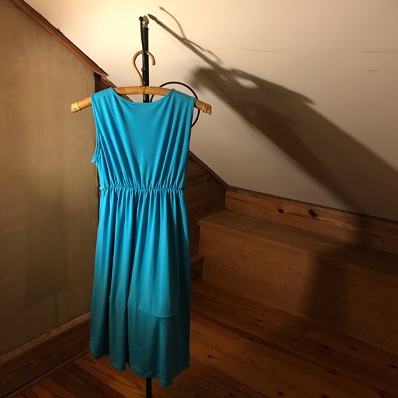 Philosophy Teal Faux Wrap Bodice Sleeveless Princess Dress, EUC, SP - Picture 2 of 12